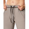 imageJMIERR Mens Athletic Shorts Knit 4 Way Stretch Short with Zipper Pockets Running Workout Sports Gym Lightweight 7quot ShortsLight Brown
