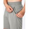 imageJMIERR Mens Athletic Shorts Knit 4 Way Stretch Short with Zipper Pockets Running Workout Sports Gym Lightweight 7quot ShortsLight Grey