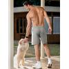 imageJMIERR Mens Athletic Shorts Knit 4 Way Stretch Short with Zipper Pockets Running Workout Sports Gym Lightweight 7quot ShortsLight Grey