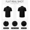 imageJMIERR Mens Casual Button Down Shirts Short Sleeve Textured Summer Beach Shirt Cuban Vacation Shirts with PocketBlack