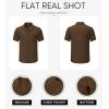 imageJMIERR Mens Casual Button Down Shirts Short Sleeve Textured Summer Beach Shirt Cuban Vacation Shirts with PocketCoffee