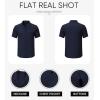 imageJMIERR Mens Casual Button Down Shirts Short Sleeve Textured Summer Beach Shirt Cuban Vacation Shirts with PocketNavy Blue