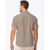 imageJMIERR Mens Casual Button Down Shirts Short Sleeve Textured Summer Beach Shirt Cuban Vacation Shirts with PocketSmoke Gray