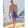 imageJMIERR Mens Casual Button Down Shirts Short Sleeve Textured Summer Beach Shirt Cuban Vacation Shirts with PocketSmoke Gray