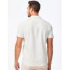 imageJMIERR Mens Casual Button Down Shirts Short Sleeve Textured Summer Beach Shirt Cuban Vacation Shirts with PocketWhite