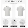 imageJMIERR Mens Casual Button Down Shirts Short Sleeve Textured Summer Beach Shirt Cuban Vacation Shirts with PocketWhite