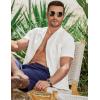 imageJMIERR Mens Casual Button Down Shirts Short Sleeve Textured Summer Beach Shirt Cuban Vacation Shirts with PocketWhite