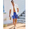 imageJMIERR Mens Casual Button Down Shirts Short Sleeve Textured Summer Beach Shirt Cuban Vacation Shirts with PocketWhite