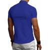 imageJMIERR Mens Casual Button Down Shirts WrinkleFree Short Sleeve Business Dress ShirtBlue
