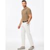 imageJMIERR Mens Casual Polo Shirt Short Sleeve Classic Fit Knit T Shirt Golf Shirts with ZipperA Dark Beige