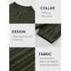 imageJMIERR Mens Casual Polo Shirt Short Sleeve Classic Fit Knit T Shirt Golf Shirts with ZipperA Green