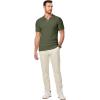 imageJMIERR Mens Casual Polo Shirt Short Sleeve Classic Fit Knit T Shirt Golf Shirts with ZipperA Green