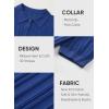 imageJMIERR Mens Casual Polo Shirt Short Sleeve Classic Fit Knit T Shirt Golf Shirts with ZipperB Blue