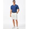 imageJMIERR Mens Casual Polo Shirt Short Sleeve Classic Fit Knit T Shirt Golf Shirts with ZipperB Blue