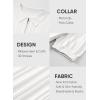 imageJMIERR Mens Casual Polo Shirt Short Sleeve Classic Fit Knit T Shirt Golf Shirts with ZipperB White