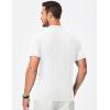 imageJMIERR Mens Casual Polo Shirt Short Sleeve Classic Fit Knit T Shirt Golf Shirts with ZipperB White
