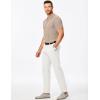 imageJMIERR Mens Casual Polo Shirt Short Sleeve Classic Fit Knit T Shirt Golf Shirts with ZipperC Beige