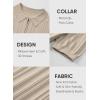 imageJMIERR Mens Casual Polo Shirt Short Sleeve Classic Fit Knit T Shirt Golf Shirts with ZipperC Beige