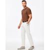 imageJMIERR Mens Casual Polo Shirt Short Sleeve Classic Fit Knit T Shirt Golf Shirts with ZipperC Brown