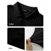 imageJMIERR Mens Casual Polo Shirt Summer Short Sleeve Vacation Button Beach Knit Stretchy Golf ShirtsLong Sleeve  Black