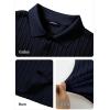 imageJMIERR Mens Casual Polo Shirt Summer Short Sleeve Vacation Button Beach Knit Stretchy Golf ShirtsLong Sleeve  Blue