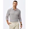 imageJMIERR Mens Casual Polo Shirt Summer Short Sleeve Vacation Button Beach Knit Stretchy Golf ShirtsLong Sleeve  Grey