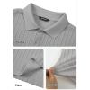 imageJMIERR Mens Casual Polo Shirt Summer Short Sleeve Vacation Button Beach Knit Stretchy Golf ShirtsLong Sleeve  Grey