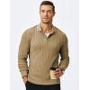 imageJMIERR Mens Casual Polo Shirt Summer Short Sleeve Vacation Button Beach Knit Stretchy Golf ShirtsLong Sleeve  Khaki