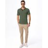 imageJMIERR Mens Casual Polo Shirts Classic Button Basic Short Sleeve Cotton Pique Polo Shirt Stylish Golf TopsArmy Green