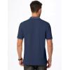 imageJMIERR Mens Casual Polo Shirts Classic Button Basic Short Sleeve Cotton Pique Polo Shirt Stylish Golf TopsNavy Blue