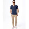 imageJMIERR Mens Casual Polo Shirts Classic Button Basic Short Sleeve Cotton Pique Polo Shirt Stylish Golf TopsNavy Blue