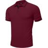 imageJMIERR Mens Casual Polo Shirts Classic Button Basic Short Sleeve Cotton Pique Polo Shirt Stylish Golf TopsRed