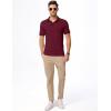 imageJMIERR Mens Casual Polo Shirts Classic Button Basic Short Sleeve Cotton Pique Polo Shirt Stylish Golf TopsRed
