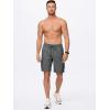 imageJMIERR Mens Casual Stretch Cargo Shorts Classic Drawstring Elastic Waist Summer Work Short with Multi Pockets02 Dark Grey