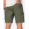 imageJMIERR Mens Casual Stretch Cargo Shorts Classic Drawstring Elastic Waist Summer Work Short with Multi PocketsArmy Green