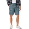 imageJMIERR Mens Casual Stretch Cargo Shorts Classic Drawstring Elastic Waist Summer Work Short with Multi PocketsBlue