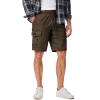 imageJMIERR Mens Casual Stretch Cargo Shorts Classic Drawstring Elastic Waist Summer Work Short with Multi PocketsBrown