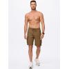 imageJMIERR Mens Casual Stretch Cargo Shorts Classic Drawstring Elastic Waist Summer Work Short with Multi PocketsCamel