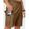 imageJMIERR Mens Casual Stretch Cargo Shorts Classic Drawstring Elastic Waist Summer Work Short with Multi PocketsCamel
