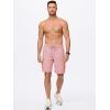 imageJMIERR Mens Casual Stretch Cargo Shorts Classic Drawstring Elastic Waist Summer Work Short with Multi PocketsPink