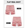 imageJMIERR Mens Casual Stretch Cargo Shorts Classic Drawstring Elastic Waist Summer Work Short with Multi PocketsPink