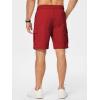imageJMIERR Mens Casual Stretch Cargo Shorts Classic Drawstring Elastic Waist Summer Work Short with Multi PocketsRed