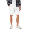 imageJMIERR Mens Casual Stretch Cargo Shorts Classic Drawstring Elastic Waist Summer Work Short with Multi PocketsWhite