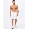 imageJMIERR Mens Casual Stretch Cargo Shorts Classic Drawstring Elastic Waist Summer Work Short with Multi PocketsWhite