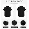 imageJMIERR Mens Casual Stylish Short Sleeve ButtonUp Striped Dress Shirts Cotton Beach ShirtZ Black