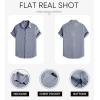 imageJMIERR Mens Casual Stylish Short Sleeve ButtonUp Striped Dress Shirts Cotton Beach ShirtZ Dirty Blue