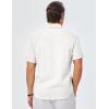 imageJMIERR Mens Casual Stylish Short Sleeve ButtonUp Striped Dress Shirts Cotton Beach ShirtZ White
