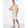 imageJMIERR Mens Knit Henley Shirts Casual Short Sleeve Button TShirt Cable Knitted Polo Shirts Golf ShirtApricot