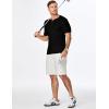 imageJMIERR Mens Knit Henley Shirts Casual Short Sleeve Button TShirt Cable Knitted Polo Shirts Golf ShirtBlack