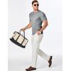 imageJMIERR Mens Knit Henley Shirts Casual Short Sleeve Button TShirt Cable Knitted Polo Shirts Golf ShirtGrey